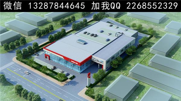 汽车4S店建筑外观设计案例效果图_671772