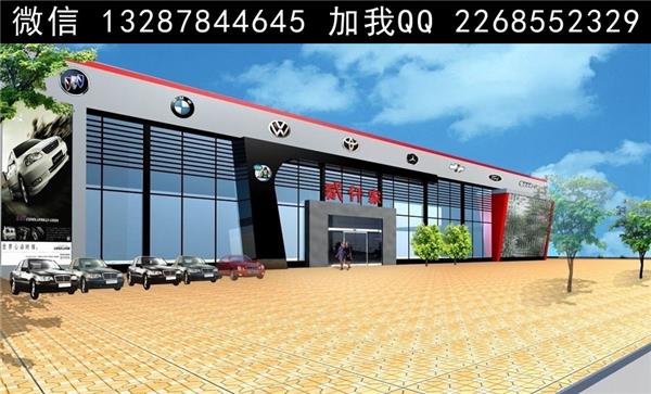 汽车4S店建筑外观设计案例效果图_671780