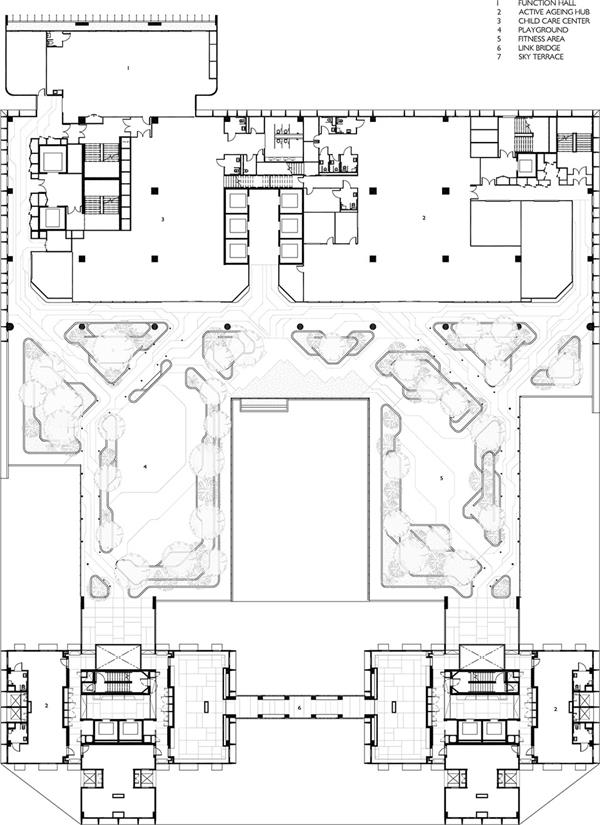 Kampung Admiralty社区综合体，新加坡 / 老年公寓平面图-建筑设计_423870