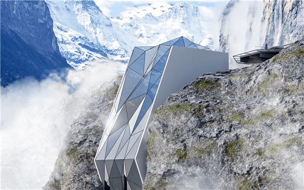 令人难以置信的阿尔卑斯山悬崖酒店#建筑 #山 #建构 