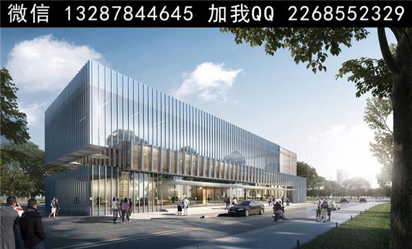 办公楼建筑外观设计案例效果图_3784204