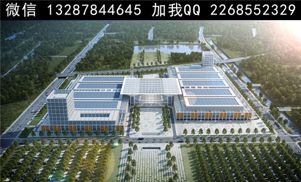 会展中心建筑外观设计案例效果图_3707760