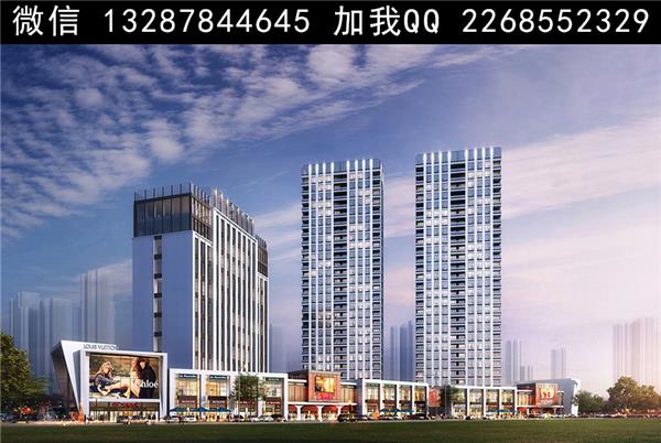 商住楼建筑外观设计案例效果图_3760242