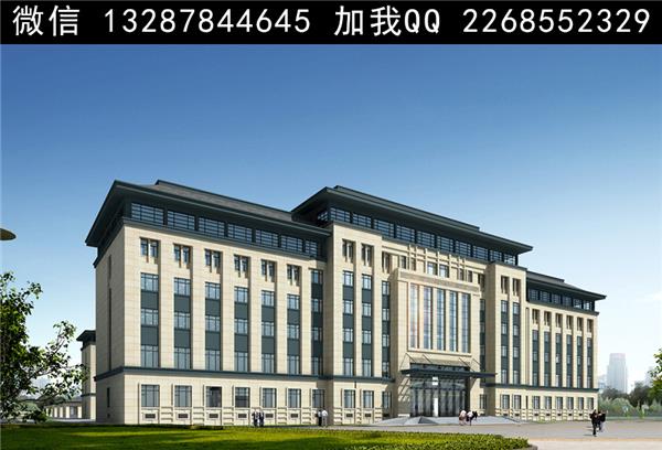 办公楼建筑外观设计案例效果图_3784200