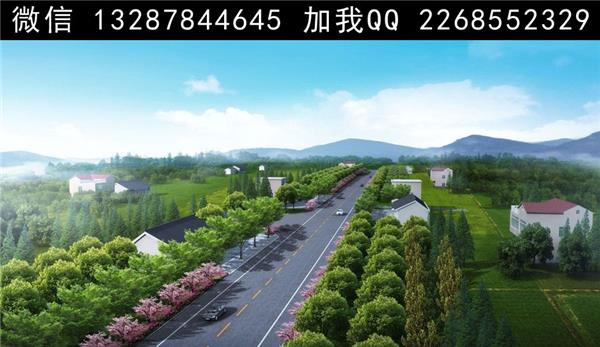 道路绿化景观设计案例效果图_661124