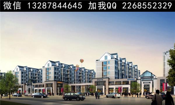 商住楼建筑外观设计案例效果图_3760252