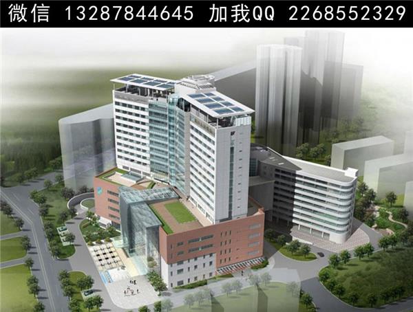 医院建筑外观设计案例效果图_653562