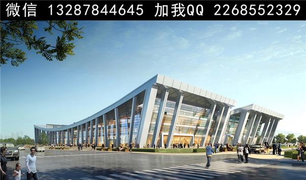 会展中心建筑外观设计案例效果图_3707752