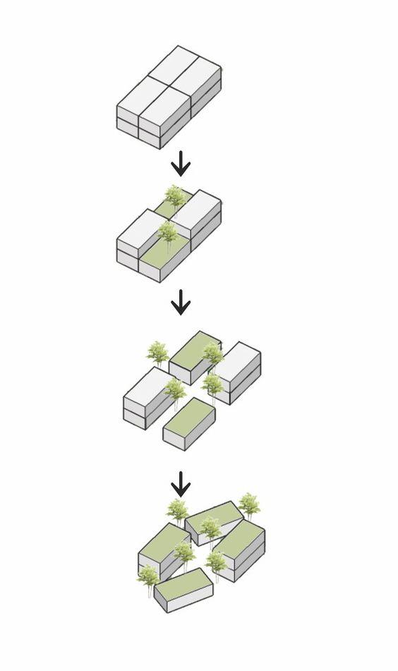 90种建筑体块概念分析图_3593630