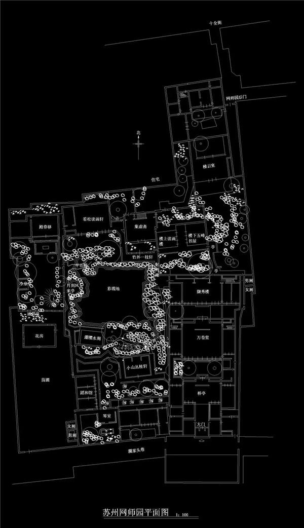苏州园林网师园CAD平面图_3500220