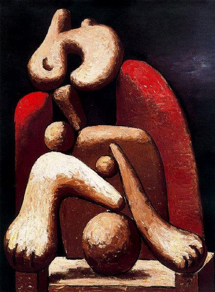 毕加索《红色扶椅上的女人》_670767