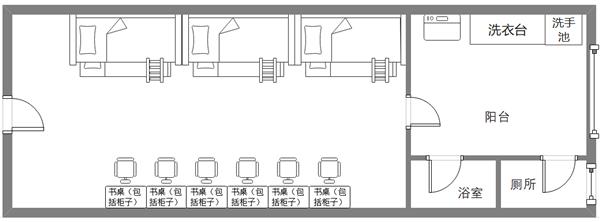 学生宿舍 六人间_3635061