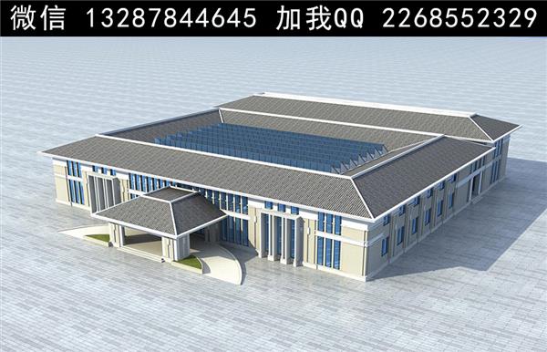 活动中心建筑外观设计案例效果图_3705944