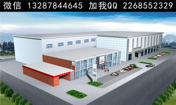 汽车4S店建筑外观设计案例效果图_671778