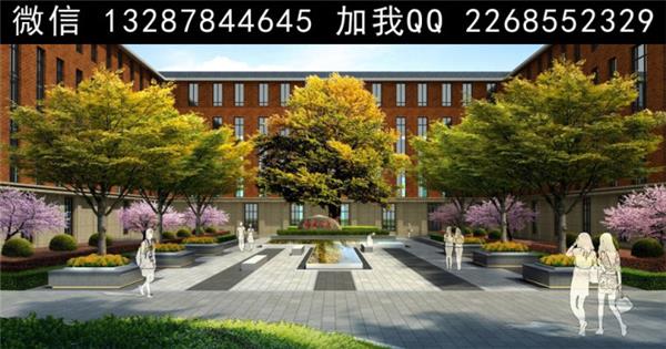 学校景观.校园景观设计案例效果图_678095