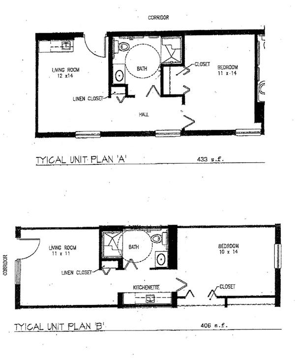 老年住宅/养老院建筑设计平面图_3817334