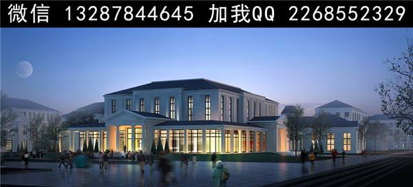 活动中心建筑外观设计案例效果图_3705931