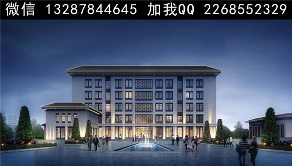 办公楼建筑外观设计案例效果图_3784199