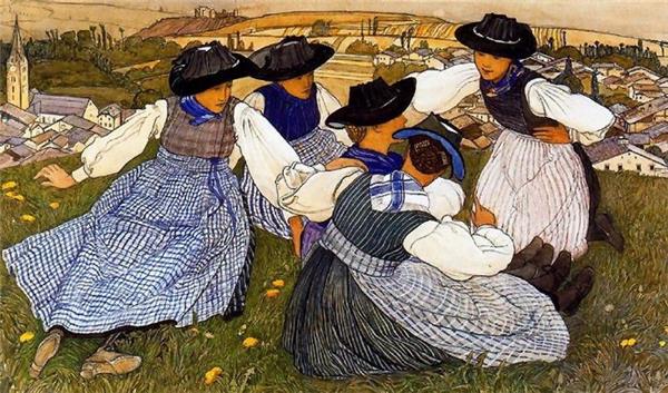 Ernest Biéler作品中世纪的乡村_2648232