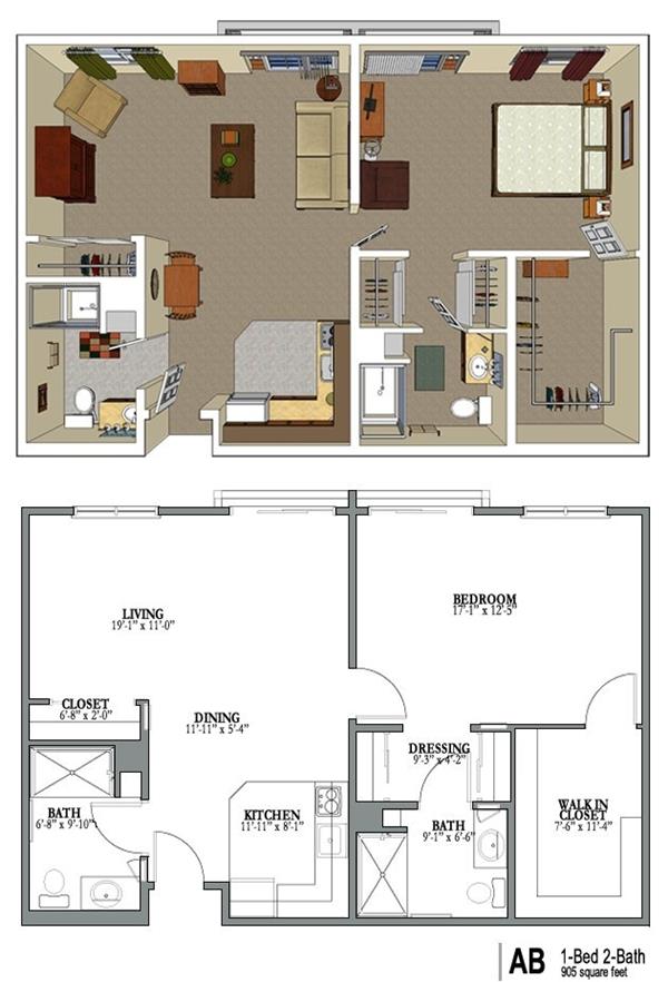 老年住宅/养老院建筑设计平面图_3817329