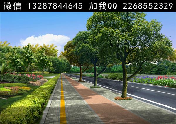 道路绿化景观设计案例效果图_661141