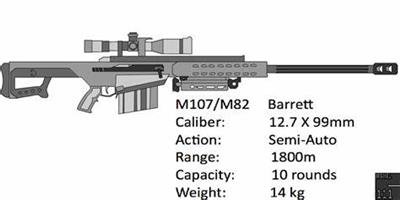 巴雷特m82半自动步枪