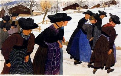 Ernest Biéler作品中世纪的乡村