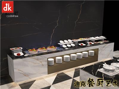 岩板自助餐台定制 学校食堂单位员工大理石自助餐台 酒店用品加工厂 酒店宴会厅家具