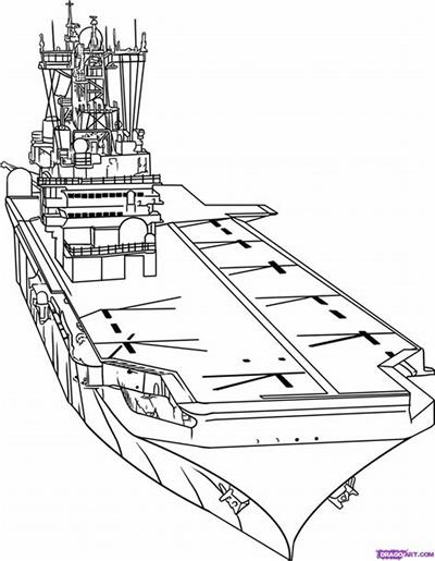 航空母舰绘画