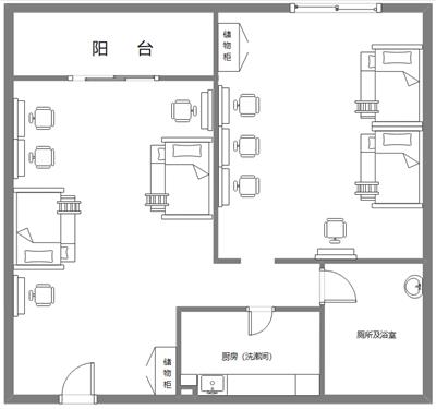 学生宿舍 八人间