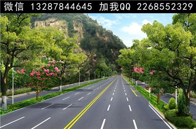 道路绿化景观设计案例效果图