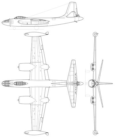 B-45轰炸机（绰号：“龙卷风” Tornado）