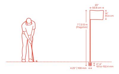 高尔夫球洞尺寸