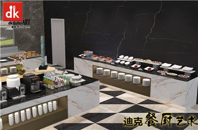 岩板自助餐台定制 学校食堂单位员工大理石自助餐台 酒店用品加工厂 酒店宴会厅家具