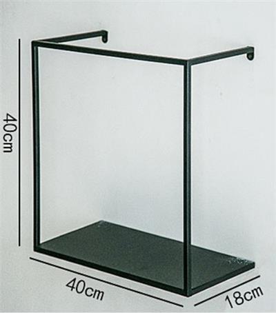 廷锦  家具铁艺墙上格子展示架一字板简约壁挂架墙面创意框架客厅装饰置物架衣架包包架