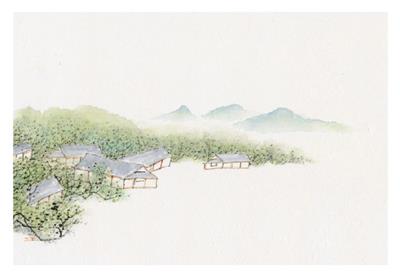 清新的山水画