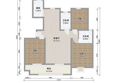 [合集]120-140平米住宅平面设计图