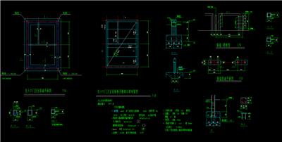 门卫室、围墙、平立剖、dwg