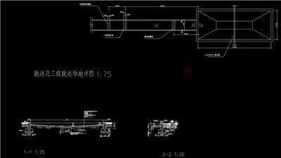 跳远及三级跳远场地详图，撑杆跳场地平面图，dwg