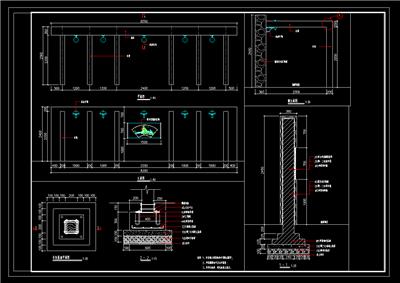 花架景墙施工图