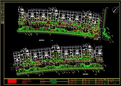 道路、景观、种植平面、植物配置、绿化、dwg