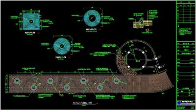 道路、人行道铺装、铺装大样、树池铁箅子、dwg