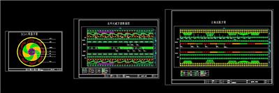 道路断面、地被种植、dwg、植物配置、转盘绿化