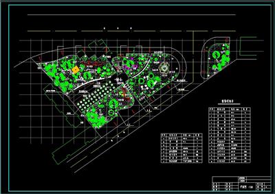 道路绿化、三角地、植物配置、dwg、隔声、隔音、减尘、造景