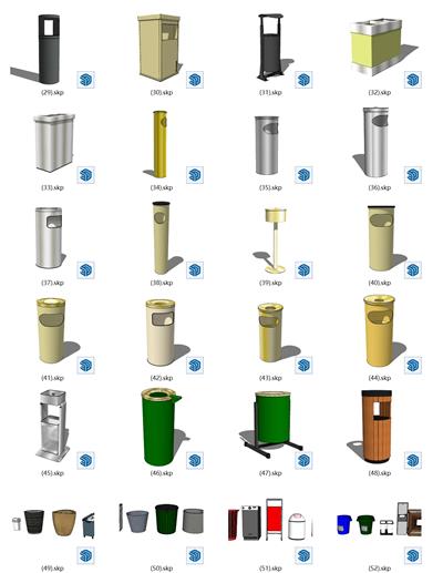 垃圾箱su素材（2）