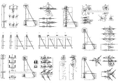 电力线支架dwg素材