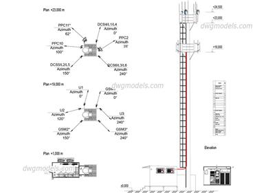 通讯塔dwg素材