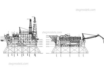 石油平台dwg素材