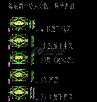 超高层5A级写字楼，层数52层，高度270多米，