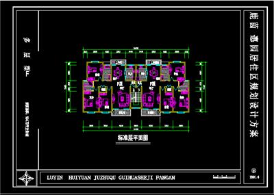 各种居住区住房户形平面设计CAD图纸